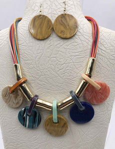 MULTI COLOR NECKLACE SET ( 4818 GMT )