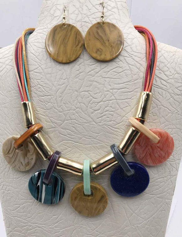 MULTI COLOR NECKLACE SET ( 4818 GMT )