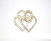GOLD HEART EARRINGS AB STONES ( 1396 GAB ) - Ohmyjewelry.com