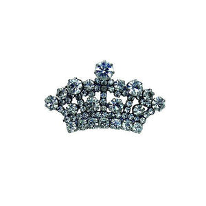 Clear Rhinestone Crown Brooch 1 1/2" ( 30311 ) - Ohmyjewelry.com