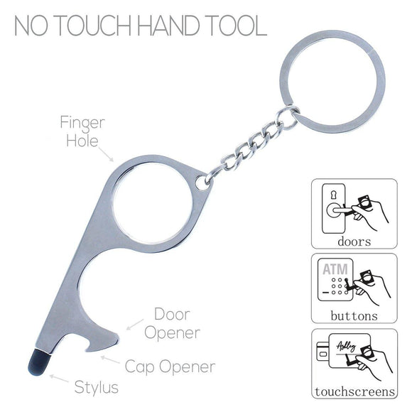 SILVER TOUCHLESS HAND TOOL DOOR OPENER ( 31519 ) - Ohmyjewelry.com