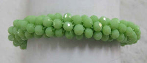 LIME GREEN BEAD STRETCH BRACELET