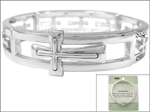 SILVER STRETCH BRACELET SERENITY PRAYER ( 01612 AS )