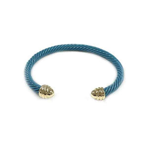 BLUE GOLD CUFF BANGLE ( 8830 B )