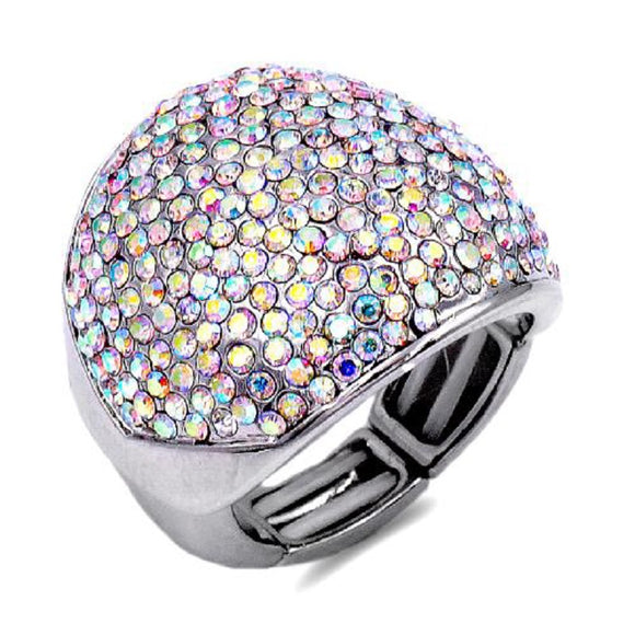 SILVER STRETCH RING AB STONES ( 2199 SVAB )