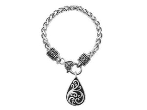 SILVER FILIGREE CHARM BRACELET ( 09222 AS ) - Ohmyjewelry.com