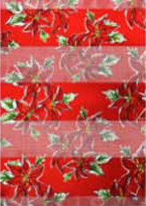 RED POINSETTA RED GREEN SCARF(os 3005)