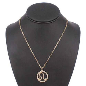 GOLD NECKLACE LEO PENDANT ZODIAC ( 3003 G05LEO )