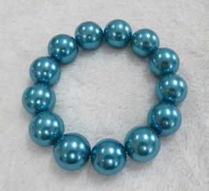 AQUA PEARL STRETCH BRACELET ( 602 )