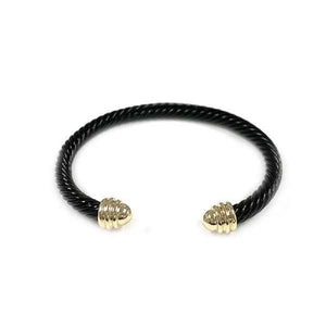 BLACK GOLD CUFF BANGLE ( 8830 BK )