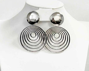 SILVER CLIP ON EARRINGS ( 3066 S )