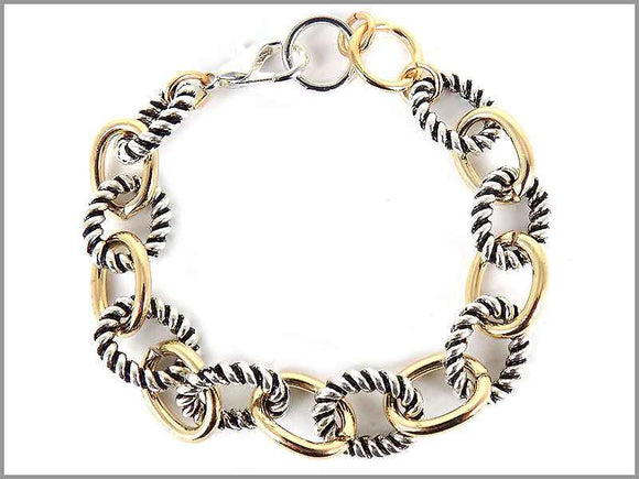 SILVER GOLD BRACELET ( 5551 )