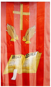 RED BIBLE OBLONG SATIN SCARF ( 7003 RD )