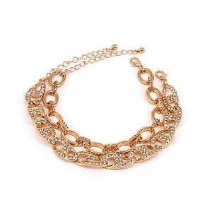 GOLD BRACELET CLEAR STONES ( 5015 GDCLR )