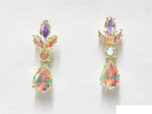 GOLD EARRINGS AB STONES