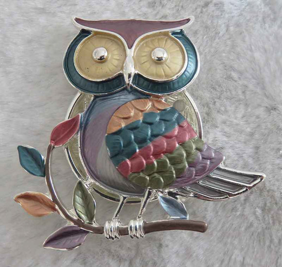 MAGNETIC OWL PIN MULTI COLOR