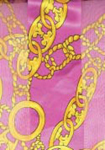 PINK GOLD COLORED SATIN GOLDEN CHAIN SCARF ( 2059 PI ) - Ohmyjewelry.com