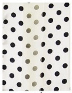 WHITE AND BLACK POLKA DOT OBLONG SATIN SCARF ( 1126 )