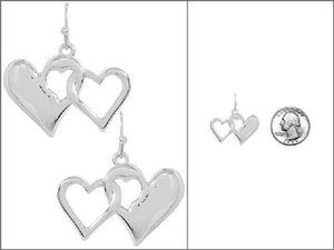 SILVER HEART EARRINGS ( 4123 S )