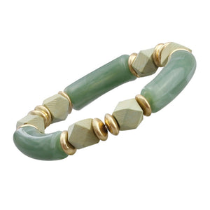 GREEN GOLD STRETCH BRACELET ( 84222 ERWG )