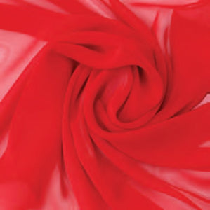 RED CHIFFON SCARF ( 001 RED )