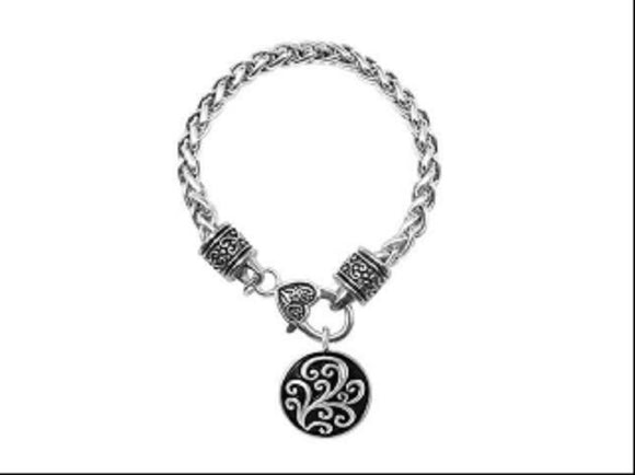 SILVER FILIGREE CHARM BRACELET ( 09223 AS ) - Ohmyjewelry.com