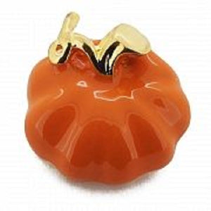 Orange Enamel Pumpkin Brooch