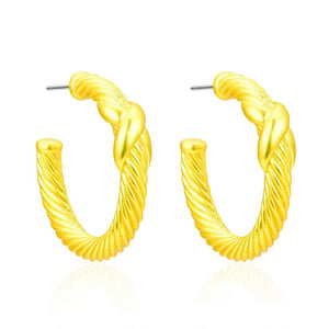 MATTE YELLOW HOOP EARRINGS ( 1026 MYE )