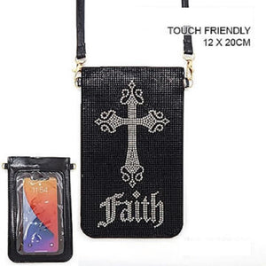 BLACK CROSS FAITH PHONE BAG ( 6144 BKCRS )