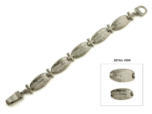 HEMATITE LORD'S PRAYER BRACELET ( 9270 HT )