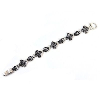 Silver Filigree Style Magnetic Bracelet ( 7636 )