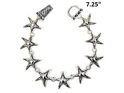 Silver Starfish Magnetic Bracelet ( 8179 )