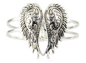 Silver Wings with Hinged Bangle ( 8202 ) - Ohmyjewelry.com
