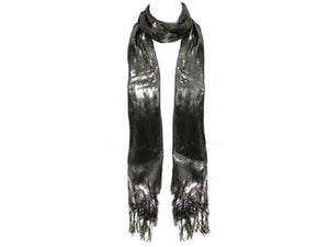 SILVER BLACK SCARF ( 0616 SJ )