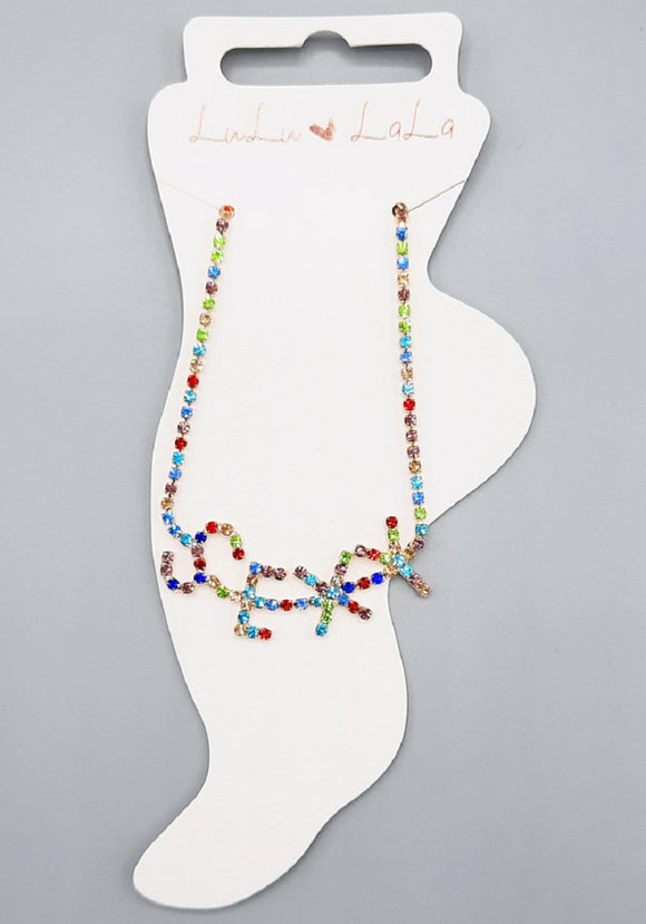 GOLD ANKLET SEXY MULTI COLOR ( 1504 GDMT  )