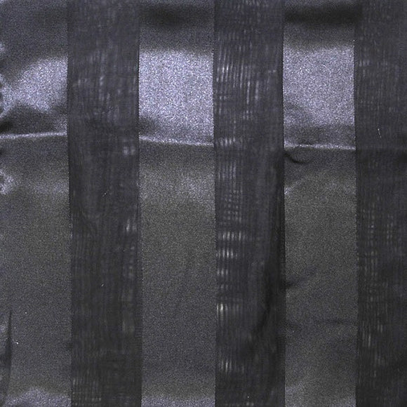 Black Satin Stripe Scarf