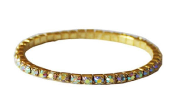 1 LINE GOLD AB RHINESTONE STRETCH BRACELET ( 1053 ) - Ohmyjewelry.com