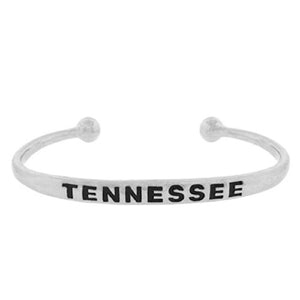 SILVER CUFF BANGLE WITH TENNESSEE INSCRIPTION ( 8147 )