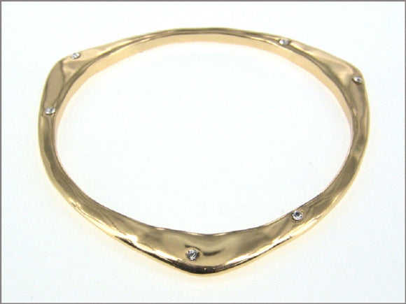 GOLD BANGLE CLEAR STONES ( 8829 AGC )