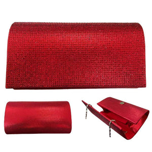 RED EVENING CLUTCH RED STONES ( 11925 RD )