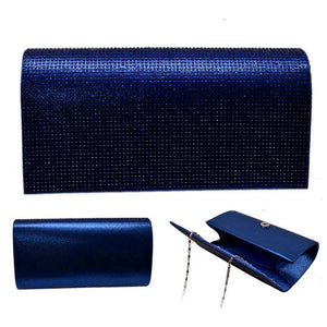 ROYAL BLUE EVENING CLUTCH BLUE STONES ( 11925 RY )