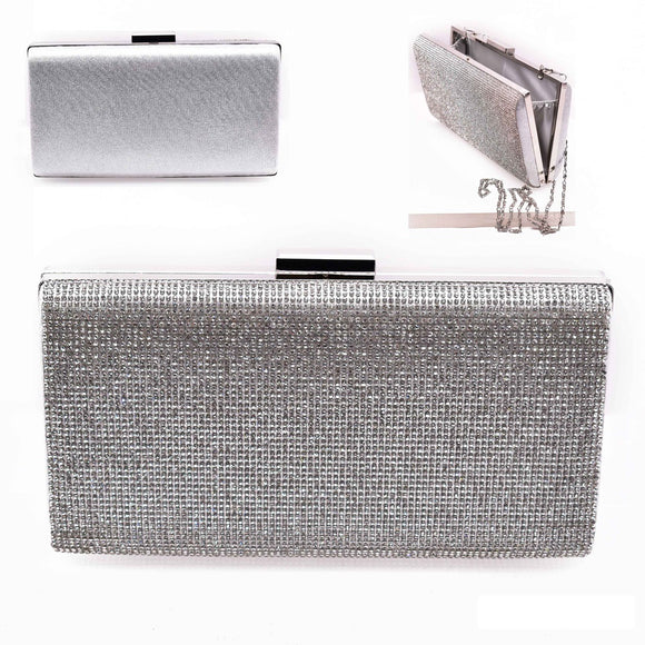 SILVER EVENING BAG ( 12168 S )