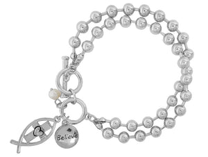 SILVER BRACELET RELIGIOUS CHARMS ( 00958 )