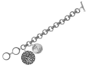 SILVER TREE OF LIFE CHARM BRACELET