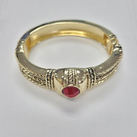 GOLD BANGLE RED STONE ( 0002 GR )