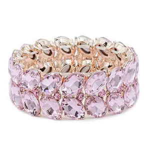 ROSE GOLD PINK STRETCH BRACELET ( 8082 RGPK )