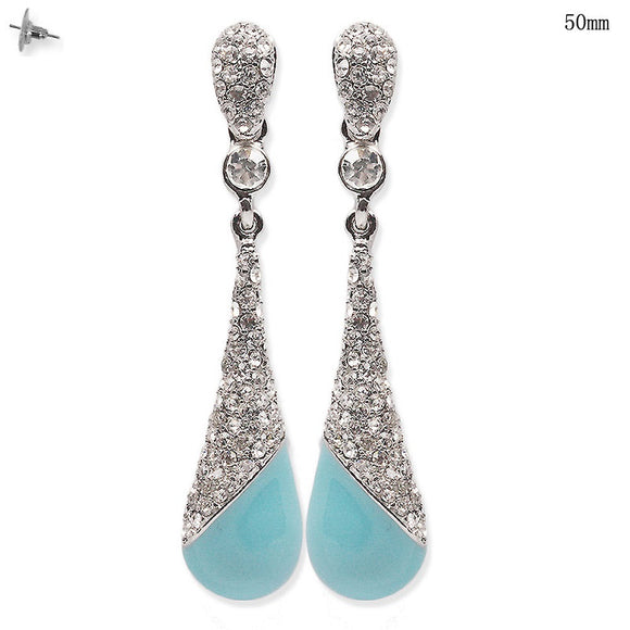 SILVER TURQUOISE EARRINGS ( 782 TQ )