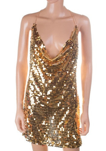 Gold Sequins Body Chain