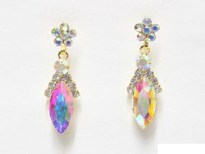 GOLD EARRINGS AB STONES ( 6610 GAB )