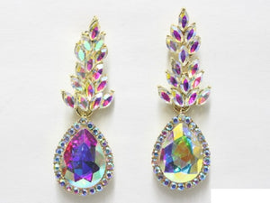 GOLD EARRINGS AB STONES ( 6652 GAB )